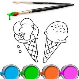Ice Cream Coloring Book