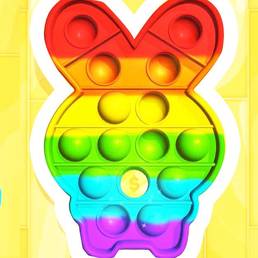 Rainbow Bear Pop it Fidget Toy