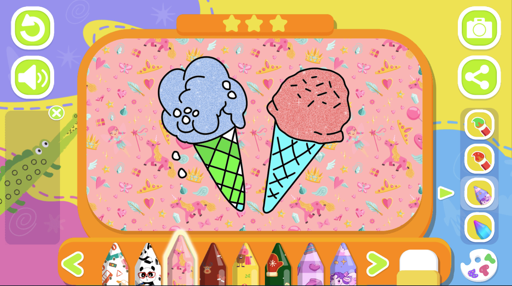 Ice Cream Coloring Book