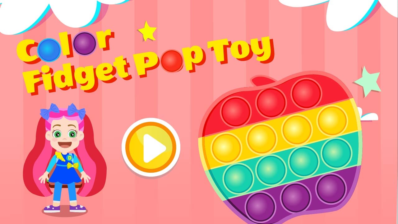 Rainbow Apple Pop it Fidget Toy